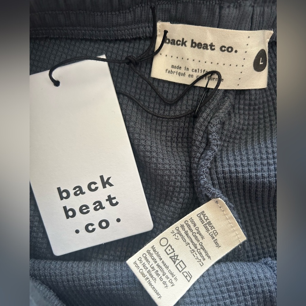 NWT Back Beat Co Mini Waffle Shorts in Cement - Picture 5 of 6